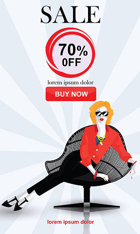 套的时装销售横幅