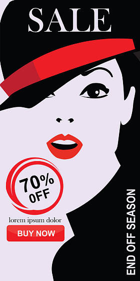 套的时装销售横幅.图片