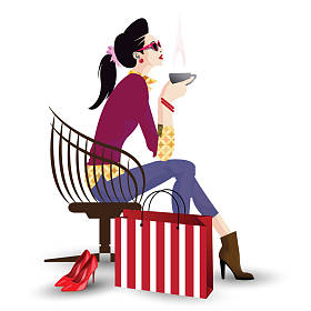 在风格波普艺术时尚的女孩图片