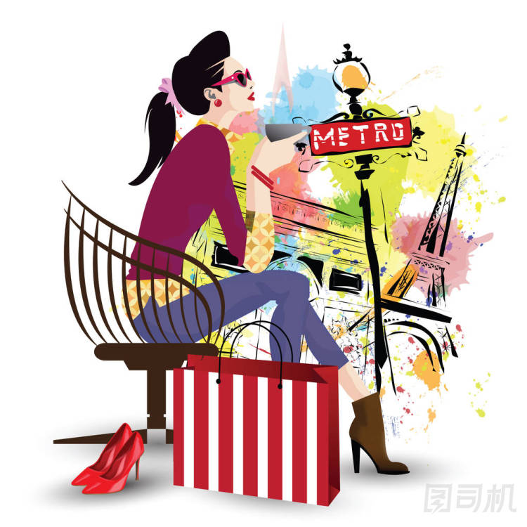 在風(fēng)格波普藝術(shù)時尚的女孩圖片