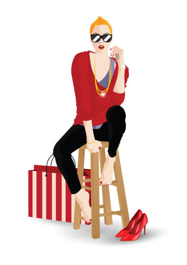 在风格波普艺术时尚的女孩