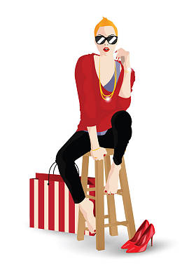 在风格波普艺术时尚的女孩