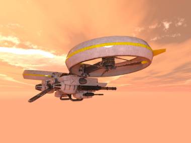 3d cg 渲染的一架无人驾驶飞机