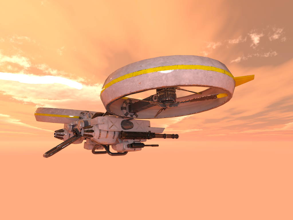 3d cg 渲染的一架无人驾驶飞机