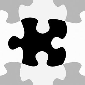 黑色和白色拼图模式