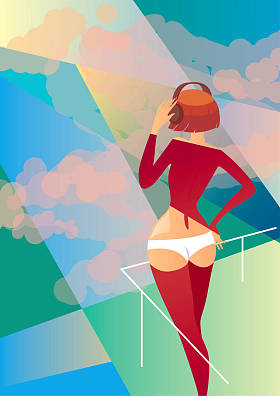 夏季假期。创意概念向量。夏季度假