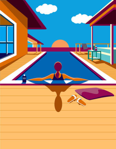 夏季假期。创意概念向量。夏季度假