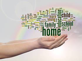 抽象词云家和教育图片