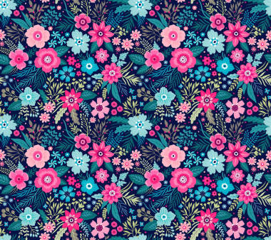 令人惊异的无缝花卉图案