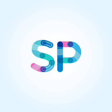 Sp 連接的字母徽標圖片