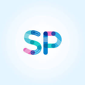 Sp 连接的字母徽标图片