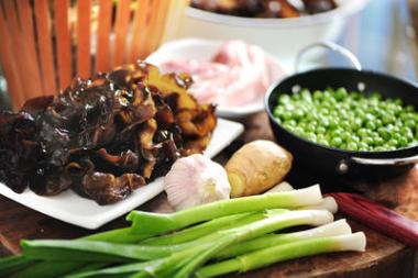 綠豌豆和黑木耳
