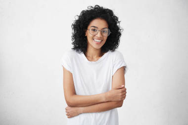 混的血女人模型微笑