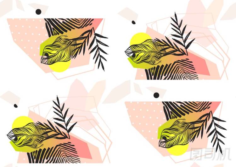 手工抽象夏天充滿異國(guó)情調(diào)的叢林植物熱帶棕櫚葉無縫模式隔離在白色背景。野斑馬圖案的部落不尋常打印。自然風(fēng)光壁紙。波西米亞風(fēng)畫風(fēng)