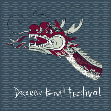 中国春节黄金周中国饺子划龙舟