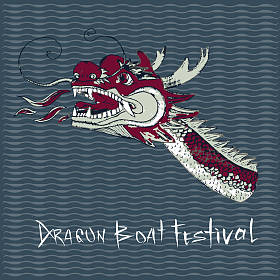 中国春节黄金周中国饺子划龙舟