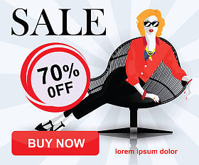 套的时装销售横幅