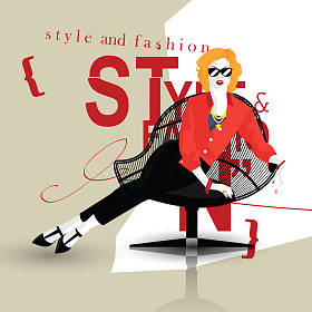 在风格波普艺术时尚的女孩