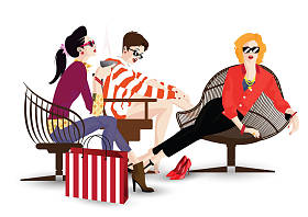 在时尚的女孩图片