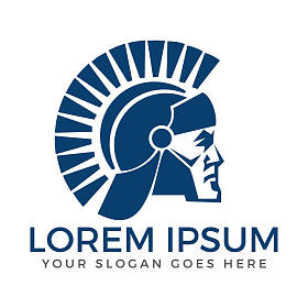 斯巴达的勇士矢量标志设计.图片