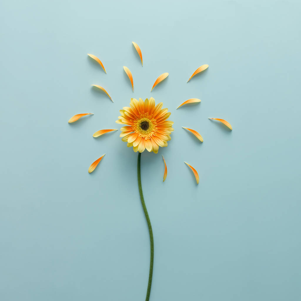 黄色的花瓣和干图片
