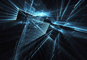 抽象的技术插图，3d 图