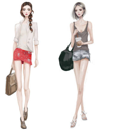 可愛(ài)的時(shí)尚女孩圖片