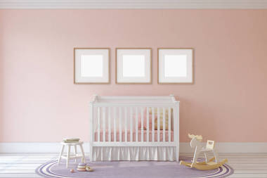 內部的苗圃。3d 渲染