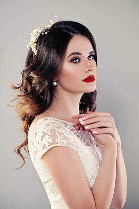 漂亮的新娘，美丽时尚肖像