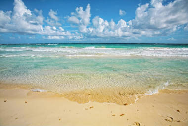 在加勒比海的美麗海灘