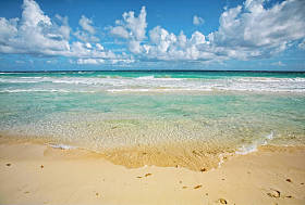 在加勒比海的美丽海滩