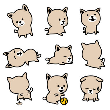 棕色的狗矢量插圖