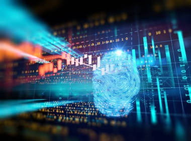 指紋掃描藍(lán)色技術(shù)圖圖片