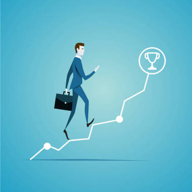 向上的商人，財(cái)政和社會(huì)成功的象