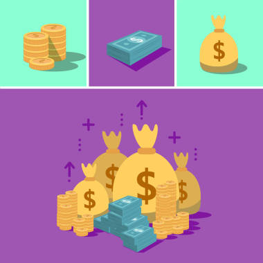 巨大的钱堆.图片