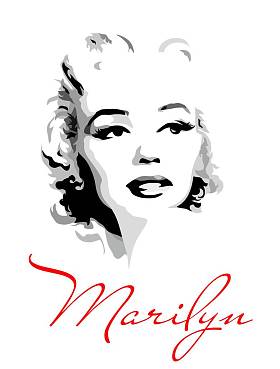 Marilyn Monroe (black and white portrait