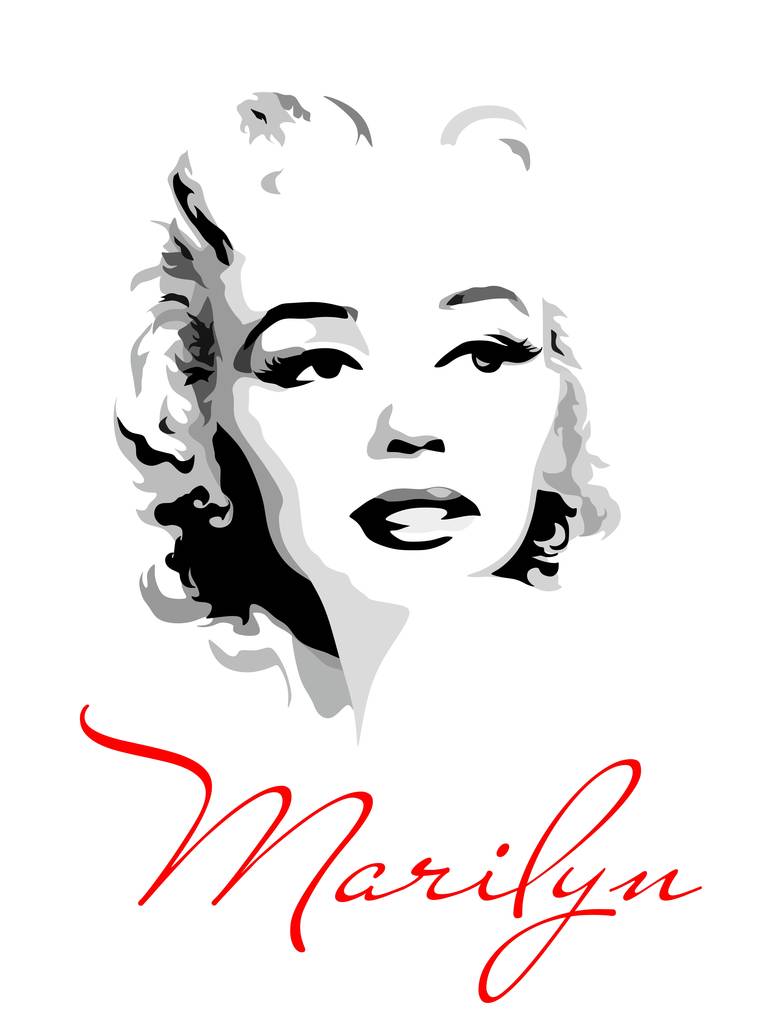 Marilyn Monroe (black and white portrait Marilyn Monroe (black and white portrait