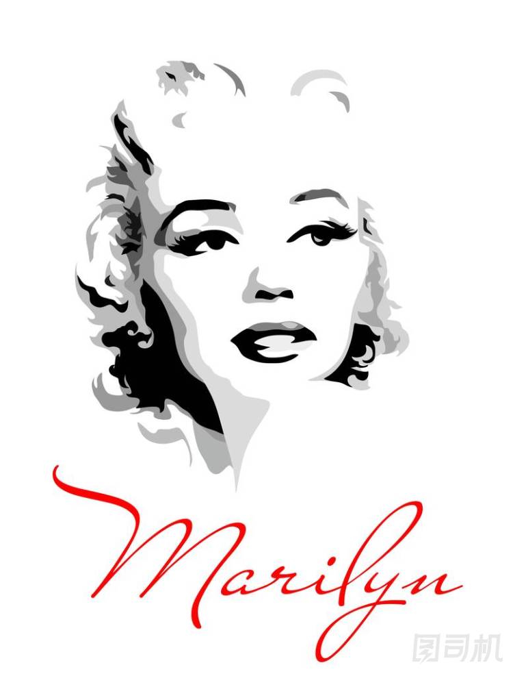 Marilyn Monroe (black and white portrait