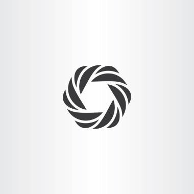 六角形圖標黑色象征元素