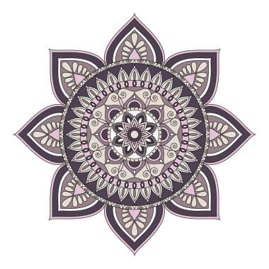 曼荼羅(壇場)花古典裝飾元素東方模式