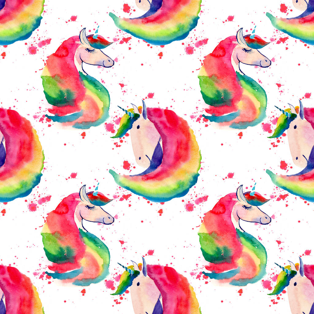 明亮的可爱可爱童话神奇炫彩花纹的独角兽上红色喷雾背景水彩手图。完美的问候和生日卡片,婚礼,邀请,纺织品设计 明亮的可爱可爱童话神奇炫彩花纹的独角兽上红色喷雾背景水彩手图。完美的问候和生日卡片,婚礼,邀请,纺织品设计