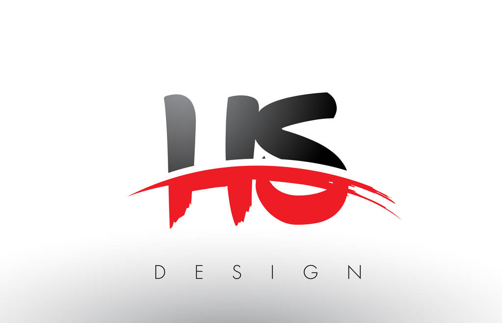 Hs H S 刷 Logo 字母红色与黑色旋风刷前面