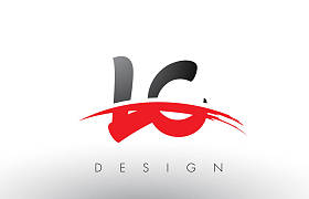 Lc L C 刷 Logo 字母红色与黑色旋风刷前面