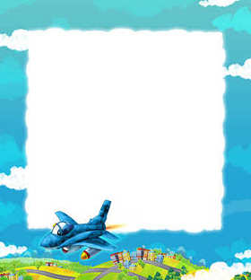 在城市上空飞行的喷气式战斗机