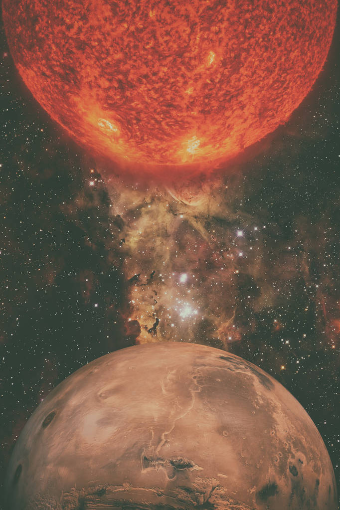 太阳能系统-火星。它是离太阳第四的行星