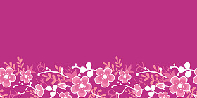 粉色樱花和服开花水平无缝图案边