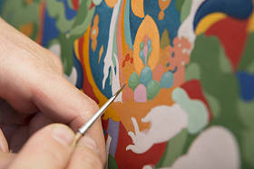 艺术家描绘佛教图标图片