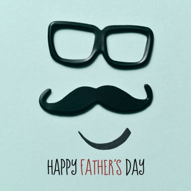 男人的臉和文本快樂的父親