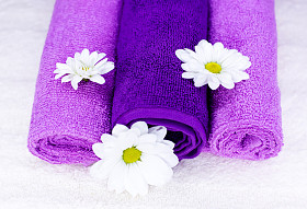 上一条毛巾鲜花