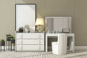 3d 渲染经典白房，弥补表图片